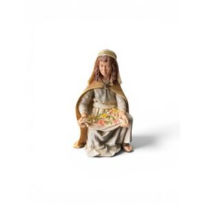 Vintage 1988 Nativity Woman w/Flowers Figure Made Italy Castagna Collection EUC